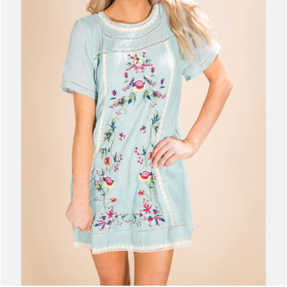 Umgee Meet Me in Paradise dress in Blue size Small - Picture 1 of 7